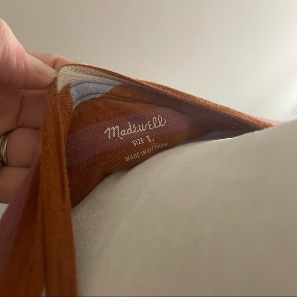 MADEWELL Whisper Cotton Crewneck Tee In Stripe medium - Picture 6 of 6